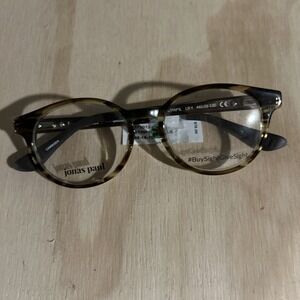 Jonas Paul Paul Paige Striped Maple Eyeglasses Frame 46-16-130 NWT
